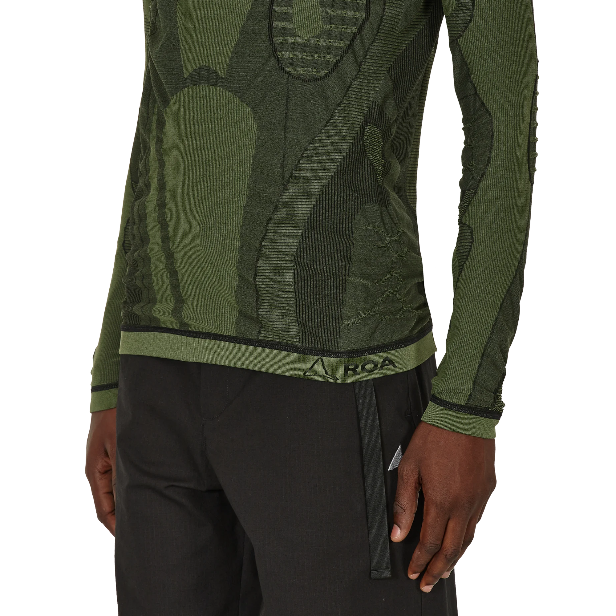 ROA Seamless Crewneck Dark Green RBMW083FA60