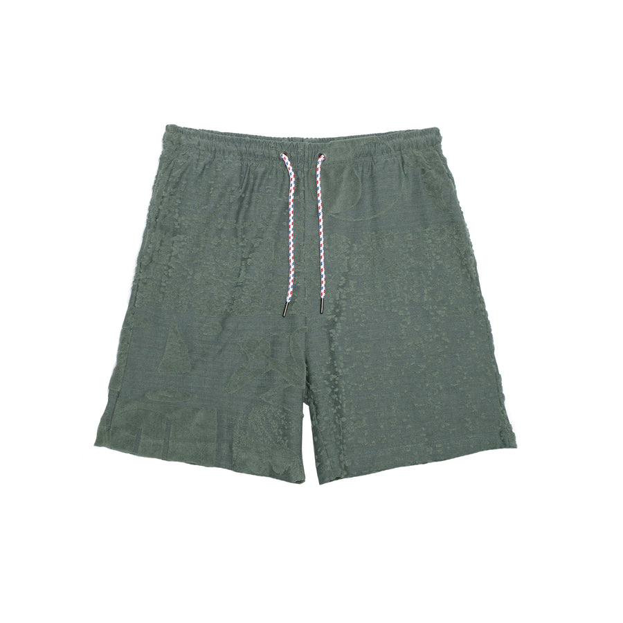 Jungles Jungles | Symbols Terry Towelling Shorts | Green | SH-SYM-TT