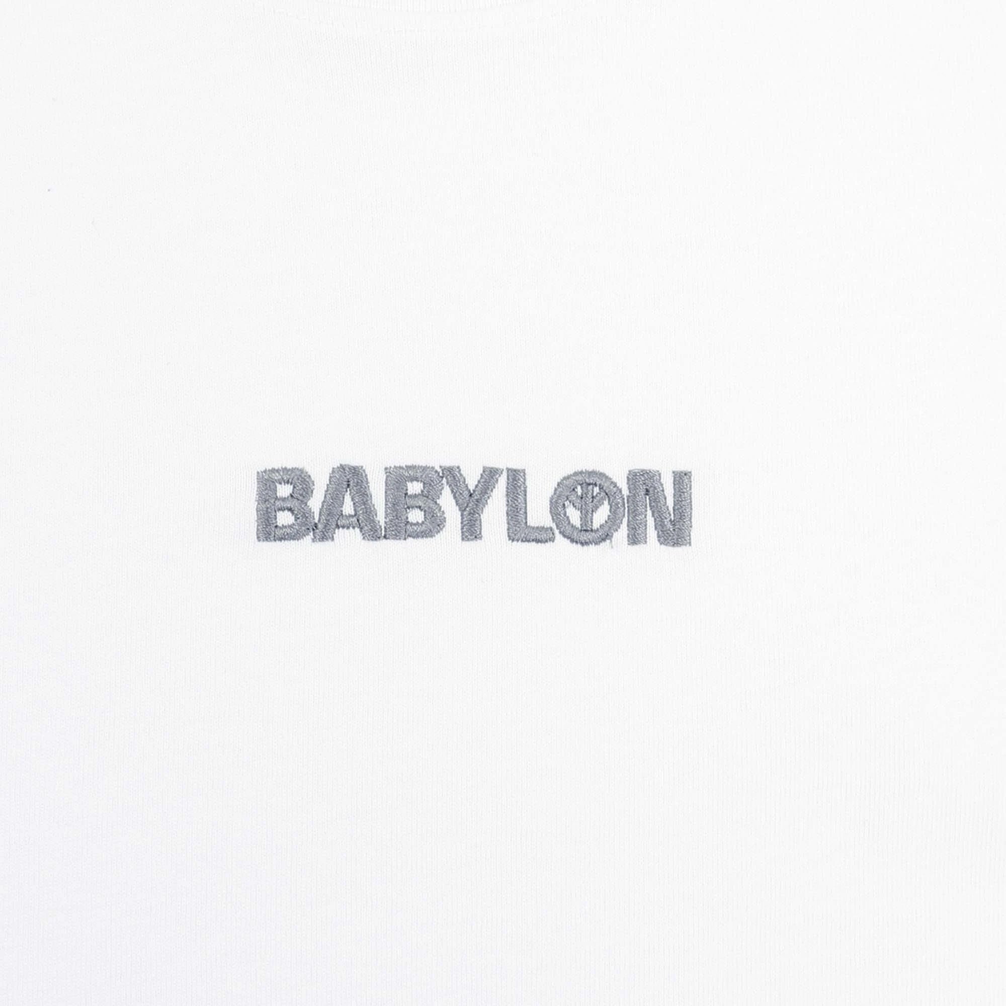 Babylon LA Shop T Grey Logo T-Shirt White