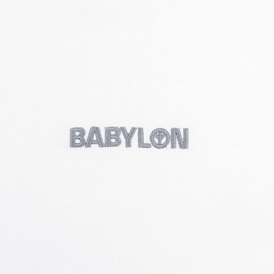 Babylon LA Shop T Grey Logo T-Shirt White