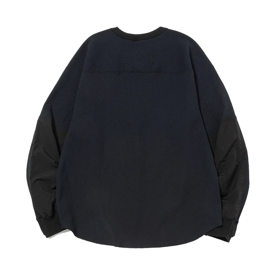 Meanswhile SOLOTEX Waffle L/S T-Shirt Ash Blue