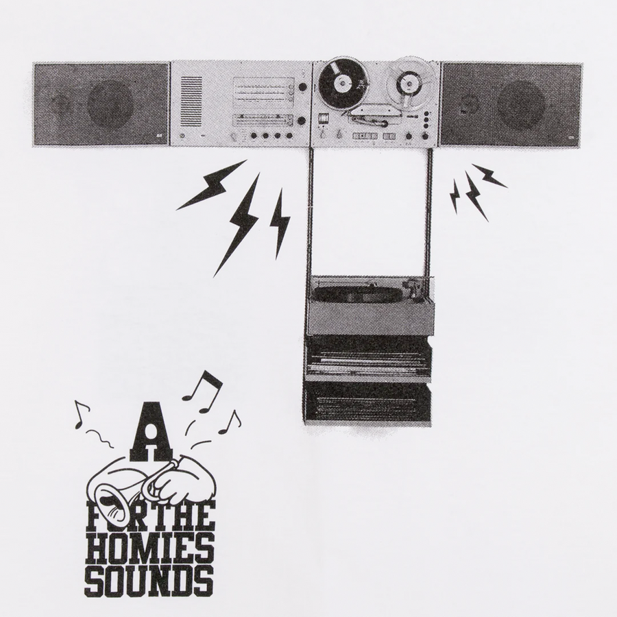 For The Homies Sound System T-Shirt White