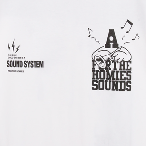 For The Homies Sound System T-Shirt White