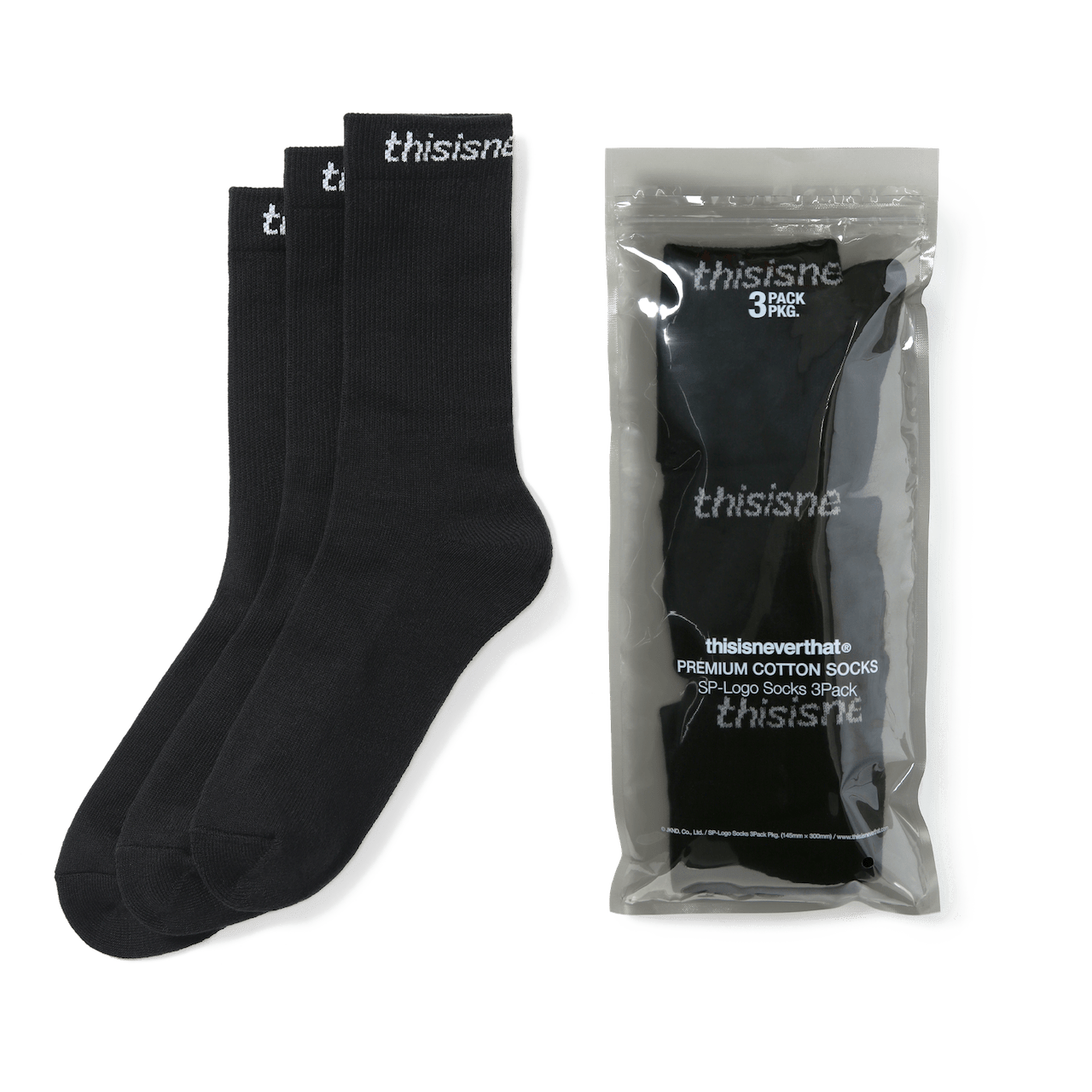 thisisneverthat SP-Logo Socks 3Pack Black