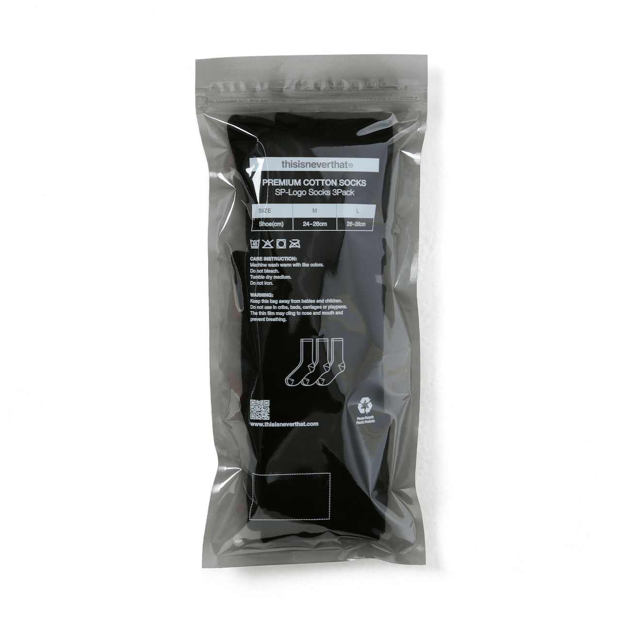 thisisneverthat SP-Logo Socks 3Pack Black