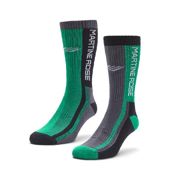 Martine Rose Sports Sock Multipack Black-Green