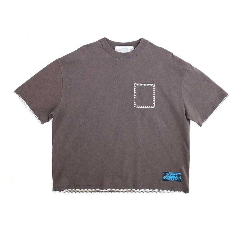 Jungles Jungles Blanket Stitch Vintage Tee Sun Faded Grey SS-BS-SFGSFG