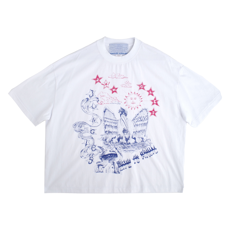 Jungles Jungles Scribbles Short Sleeve Tee White SS-MGC-WHT