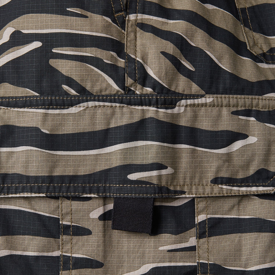 Patta Tiger Stripe Camo Cargo Ripstop Shorts Multi