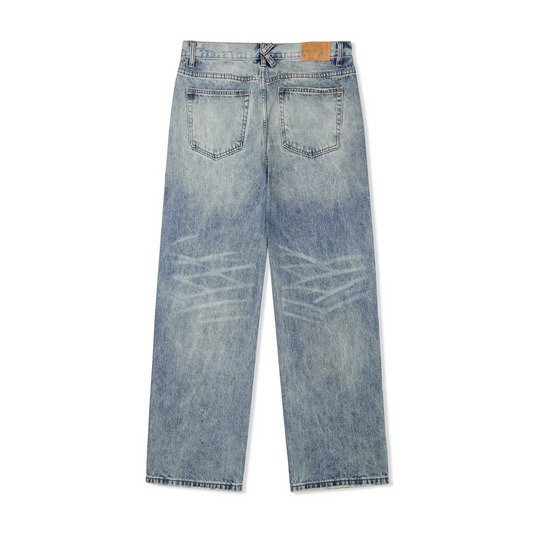 Kidsuper Rhinestone Face Jeans Blue SS25-PT-23