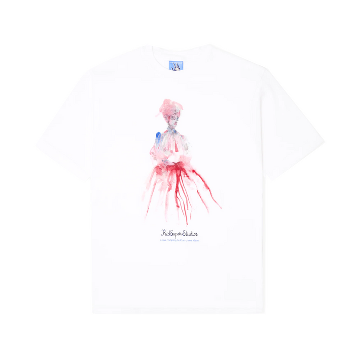 Kidsuper Painted Woman Tee White  SS25-TEE-06