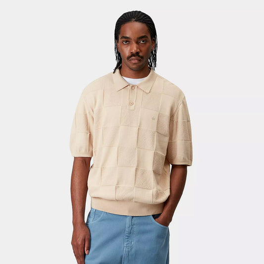 Carhartt S/S Checker Polo Fleur De Sel I034535.2LPXX