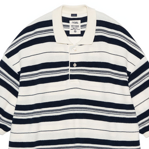 Nanamica Stripe Polo Sweater Ecru