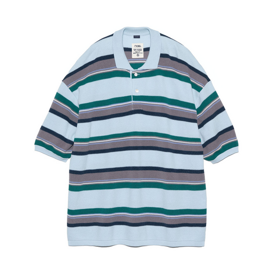 Nanamica Stripe Polo Sweater Sax