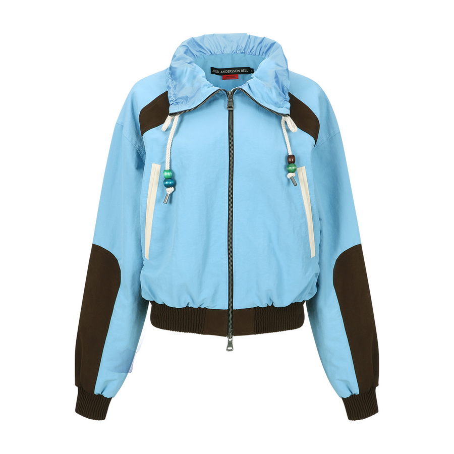 Andersson Bell Women's Sadie Color Block Bomber Jacket Sky Blue AWA685W