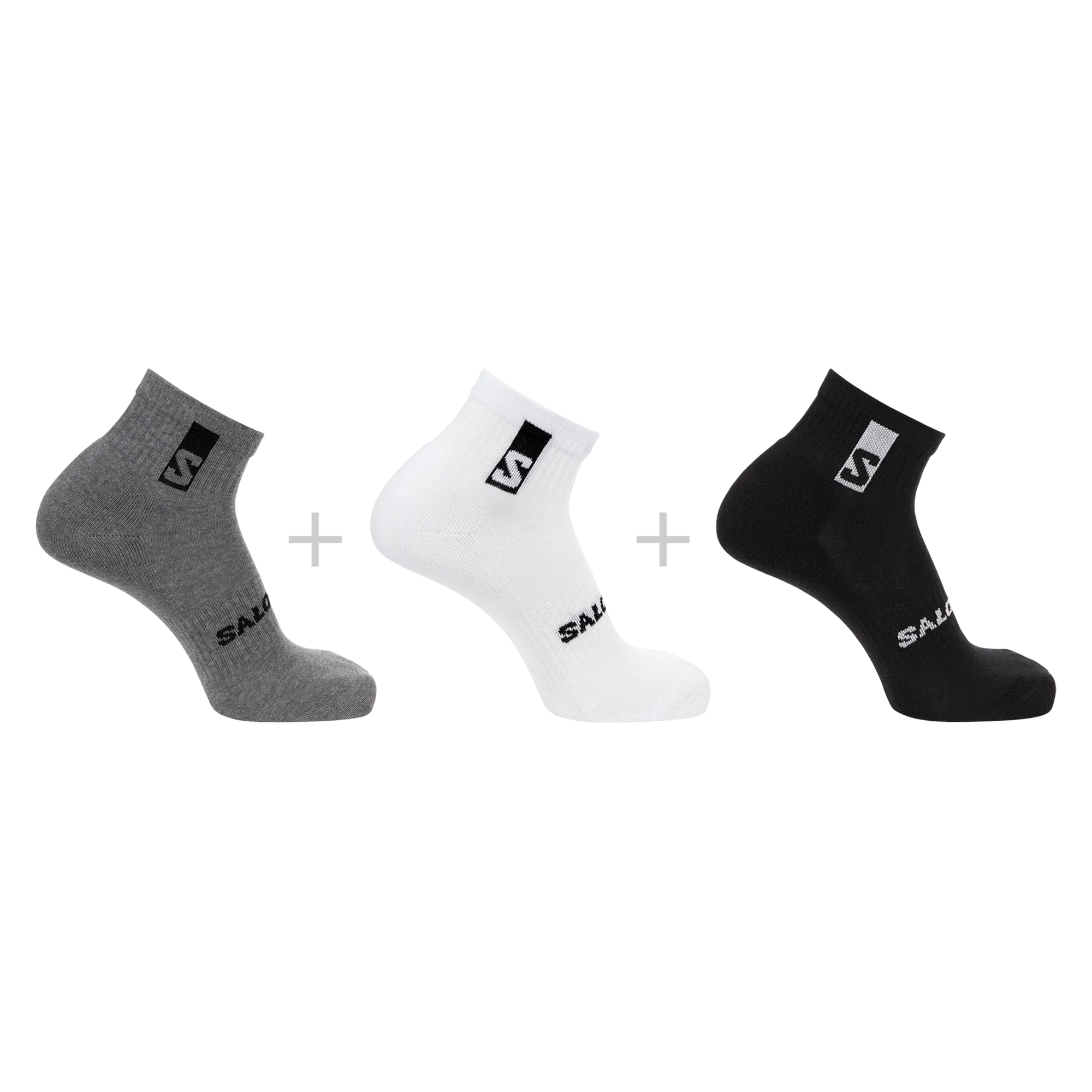 Salomon Everyday Ankle 3-Pack Black/White/Med Grey Melange LC2086700