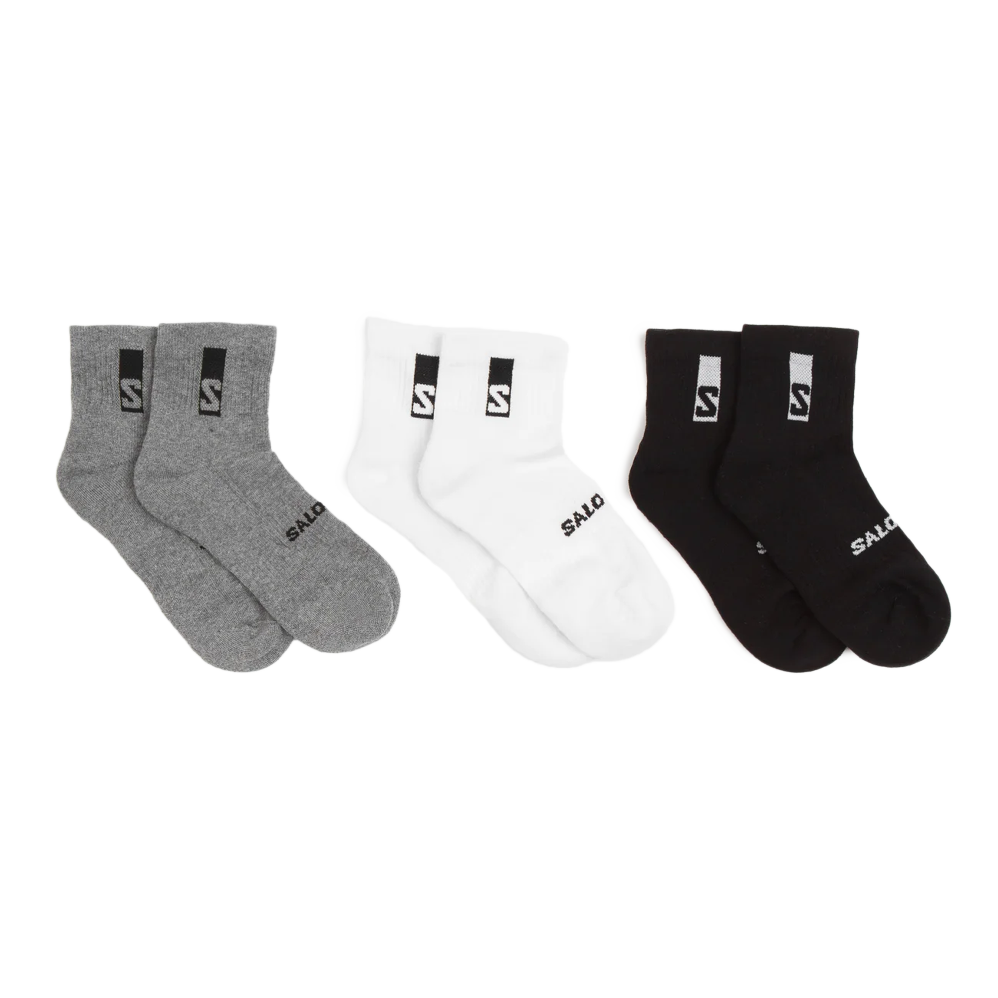 Salomon Everyday Ankle 3-Pack Black/White/Med Grey Melange LC2086700
