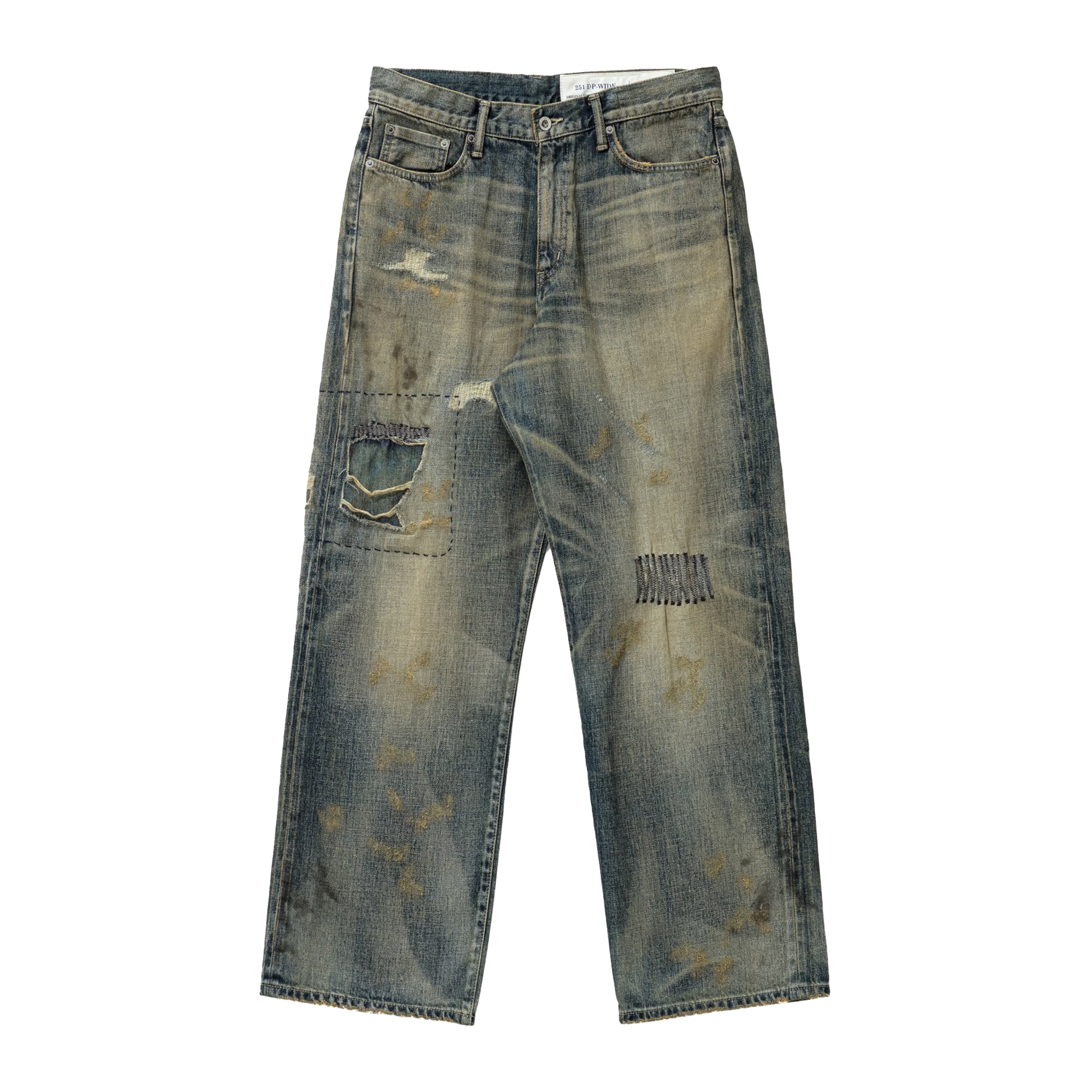 Neighborhood Savage Denim Dp Wide Pants Indigo