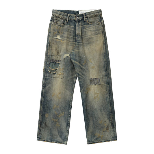 Neighborhood Savage Denim Dp Wide Pants Indigo