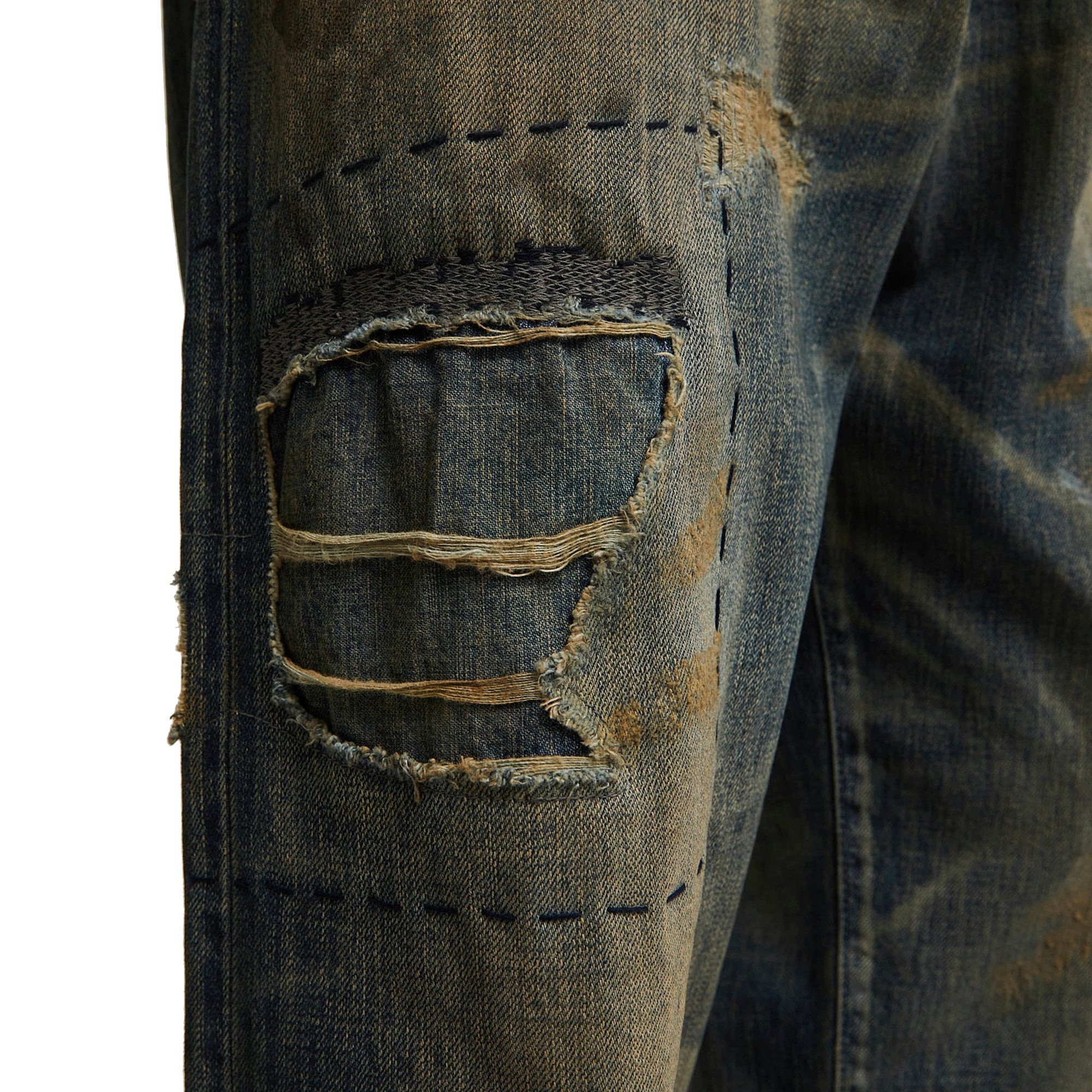 Neighborhood Savage Denim Dp Wide Pants Indigo