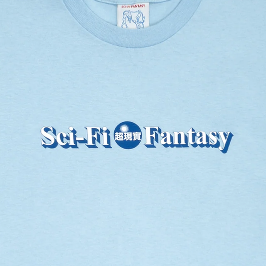 Sci-Fi Fantasy Desk Logo T-Shirt Powder Blue