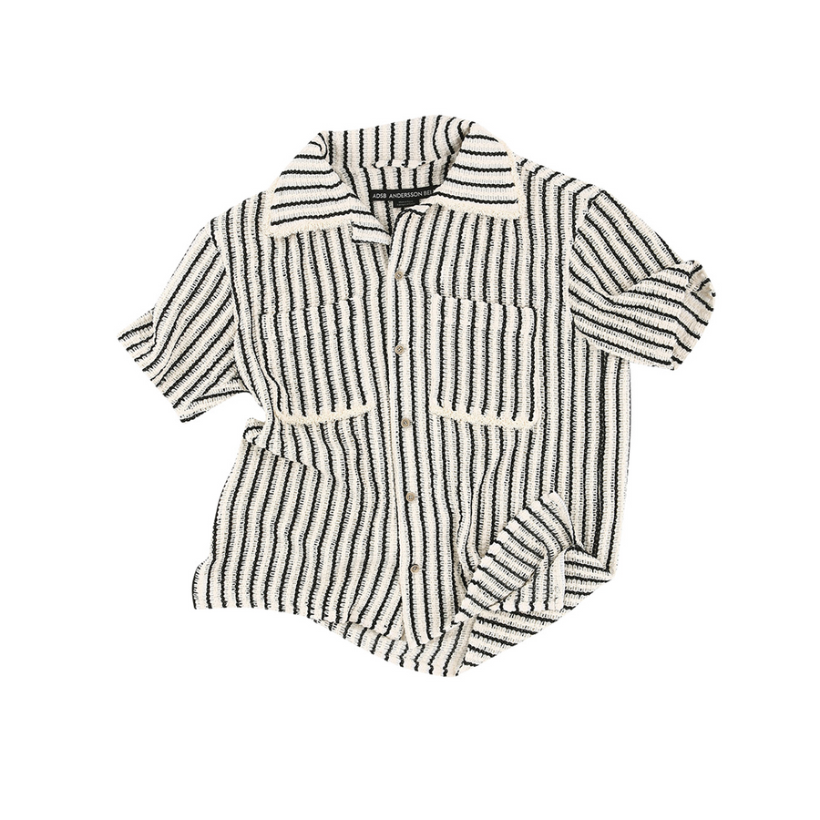 Andersson Bell Sheer Stripe Knit Shirts Ecru ATB1235M