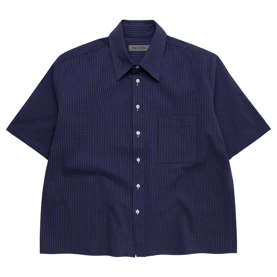 Pseushi Short Sleeve Shirt Navy