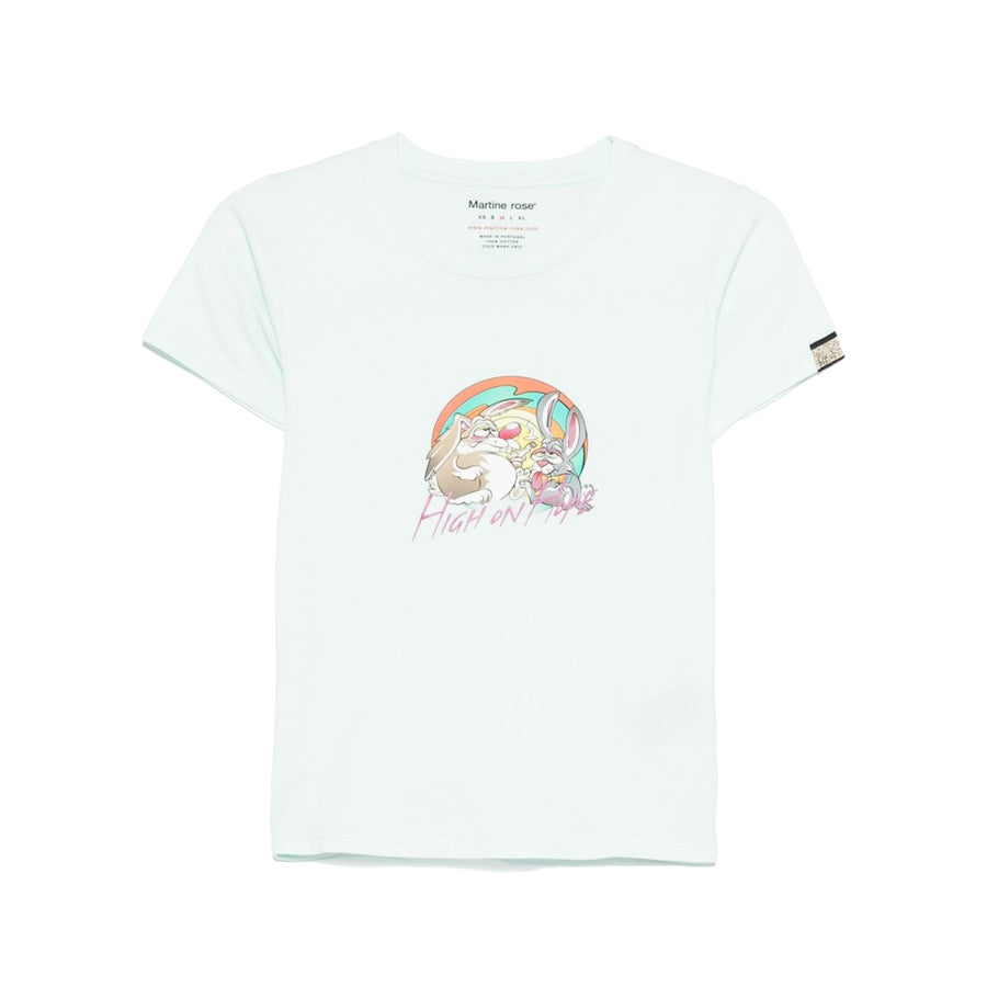 Martine Rose Shrunken T-Shirt Green Mint High On Hope