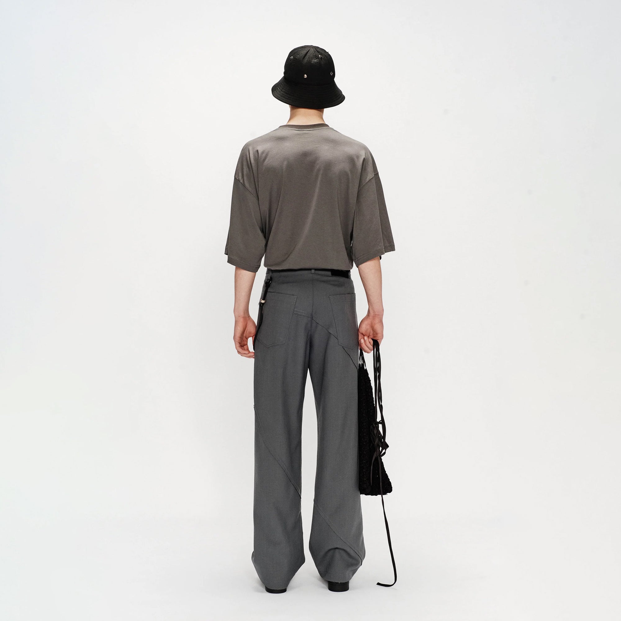 Song For The Mute "Slash" Loose Pleated Pant Grey