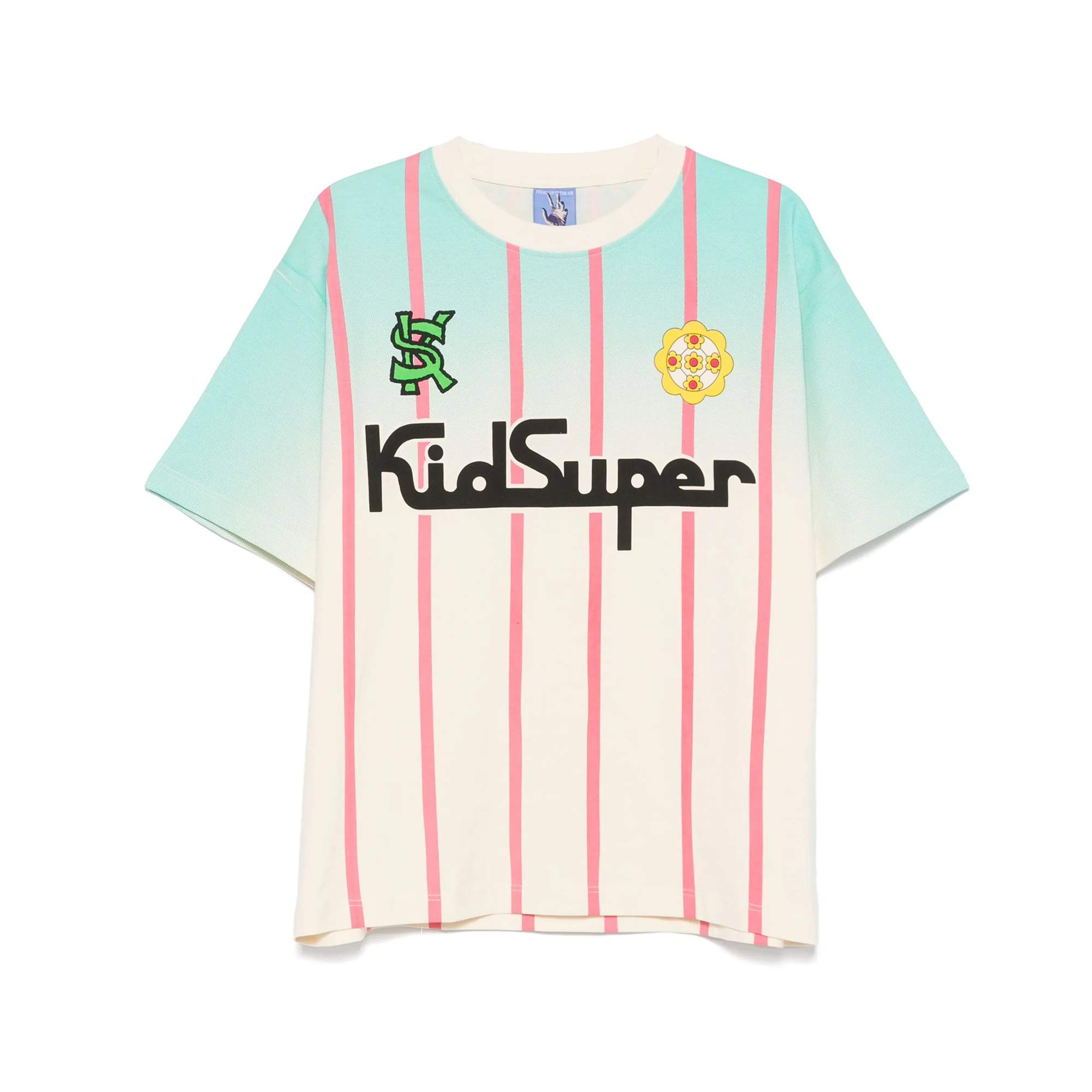 Kidsuper Soccer Jersey tee Cream  SS25-TEE-07
