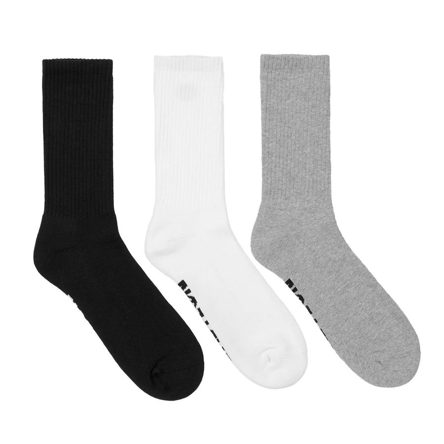 Babylon LA Sock 3 Pack Black/White/Grey