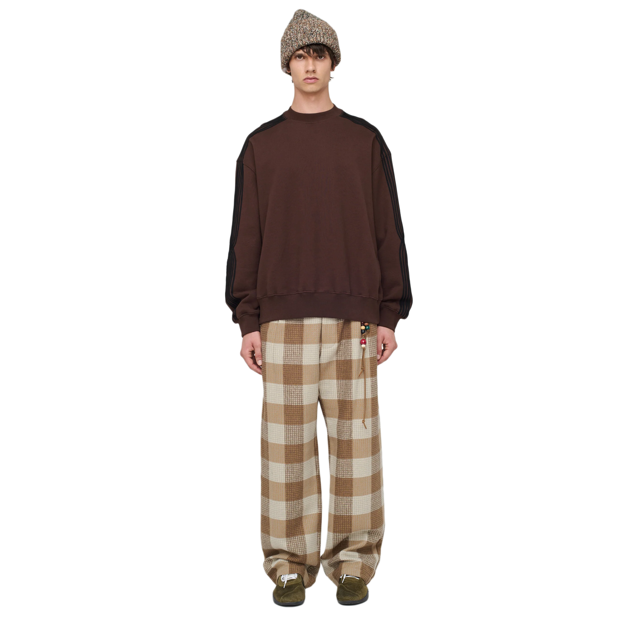 Song For The Mute "Applique" Gym Pullover Brown