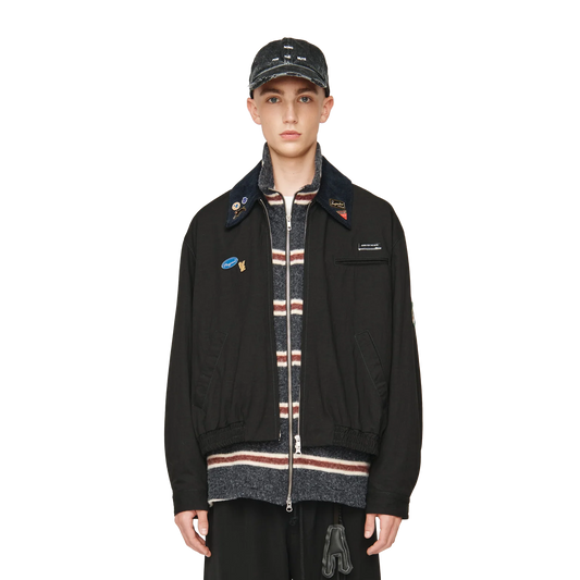 Song For The Mute Elasticated Coach Jacket Black