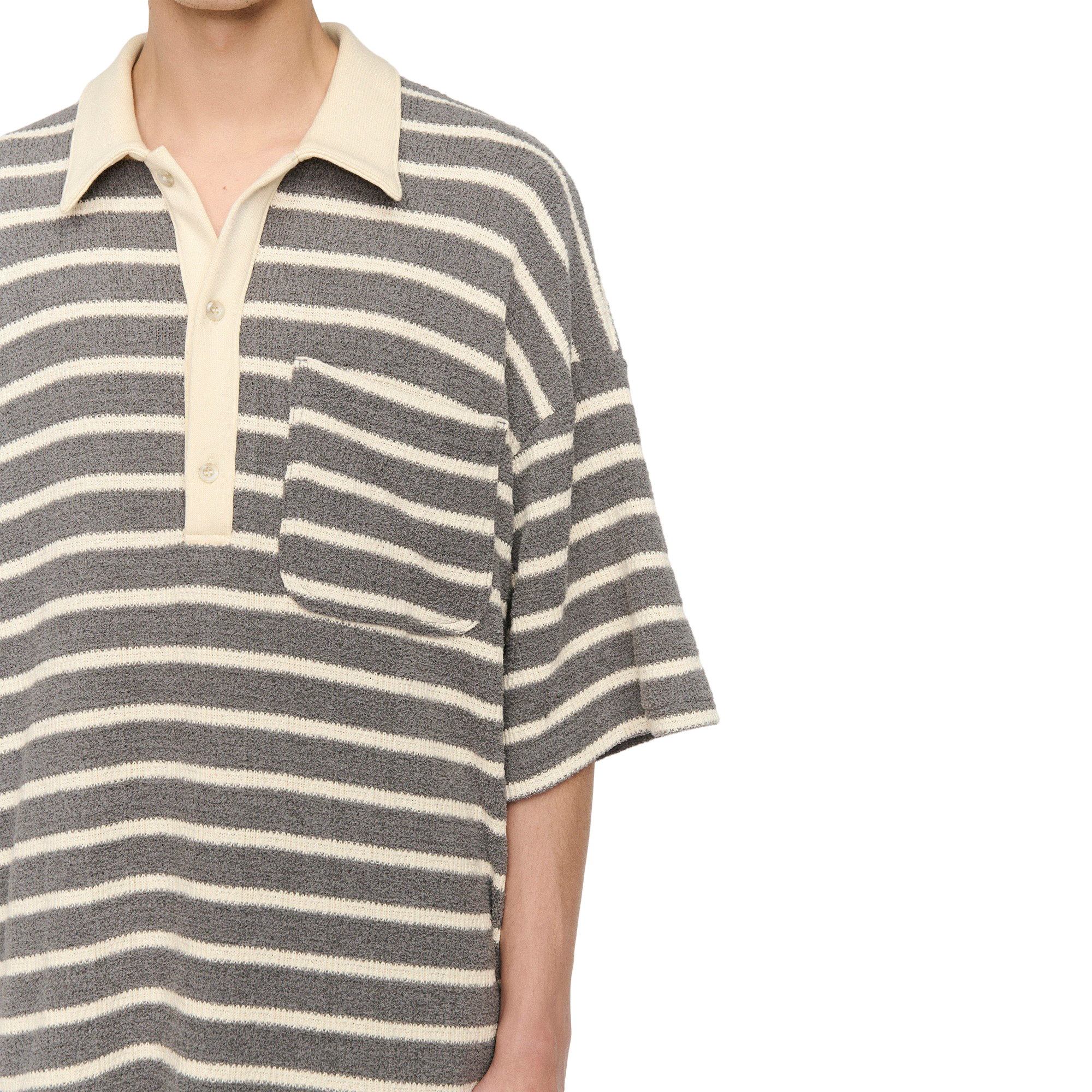 Song For The Mute Gym Polo Grey