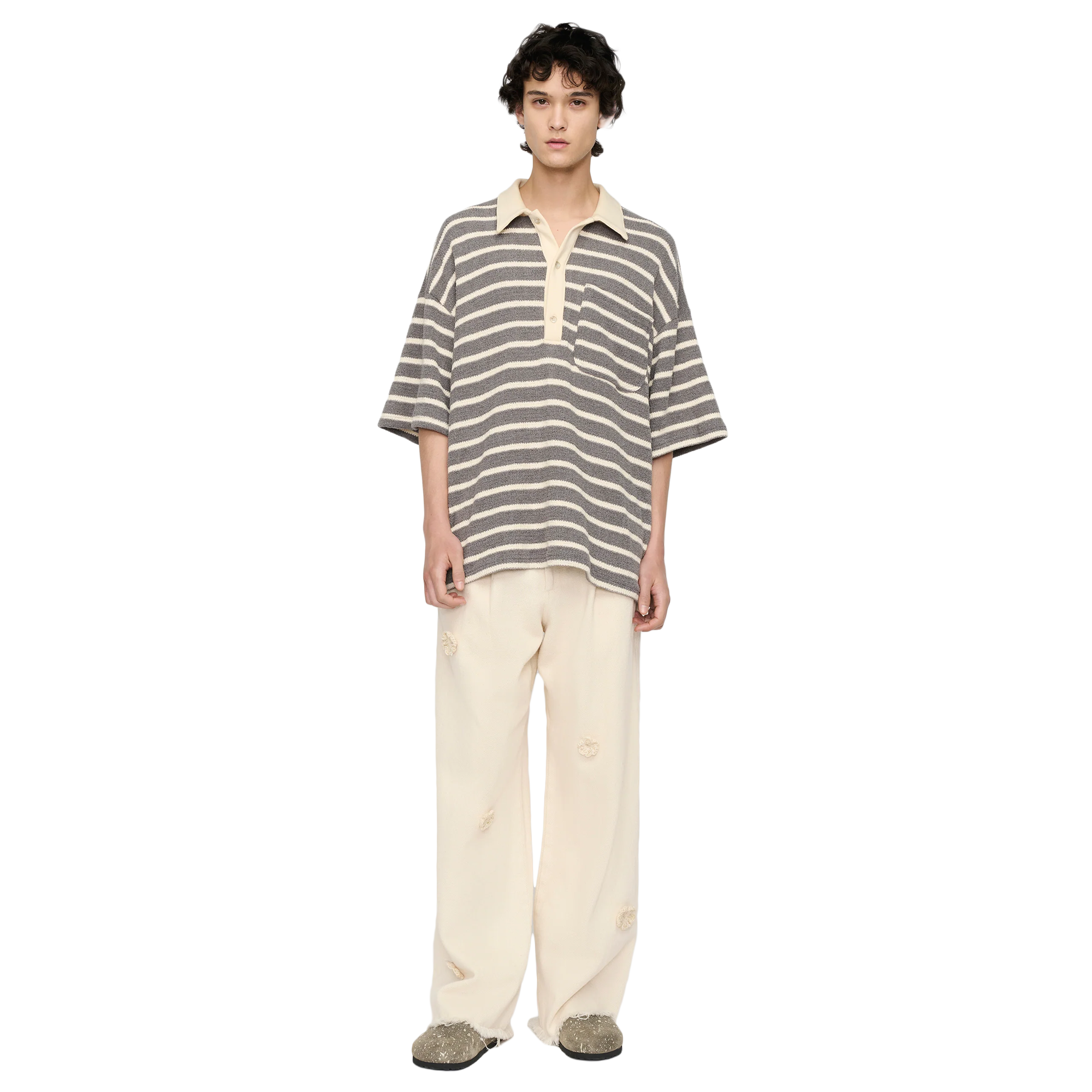 Song For The Mute Gym Polo Grey