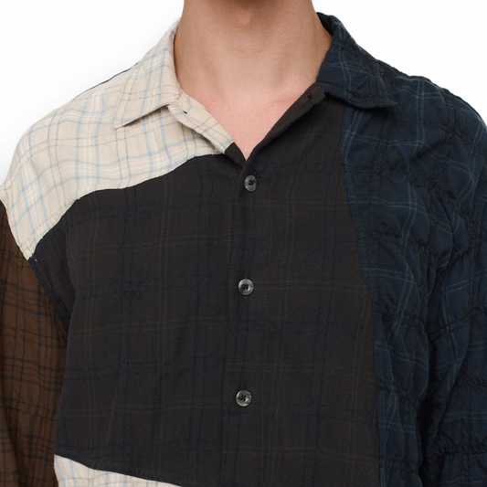 Song For The Mute Long Sleeve Oversized Shirt Multi