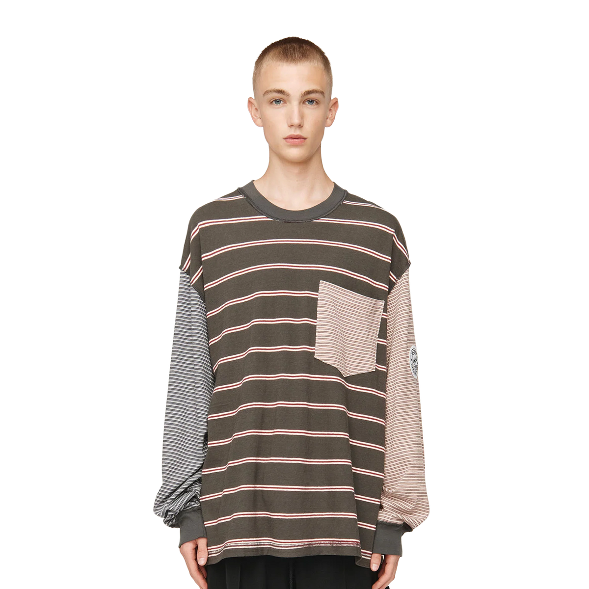 Song For The Mute Oversized Crew Neck Pullover Charcoal