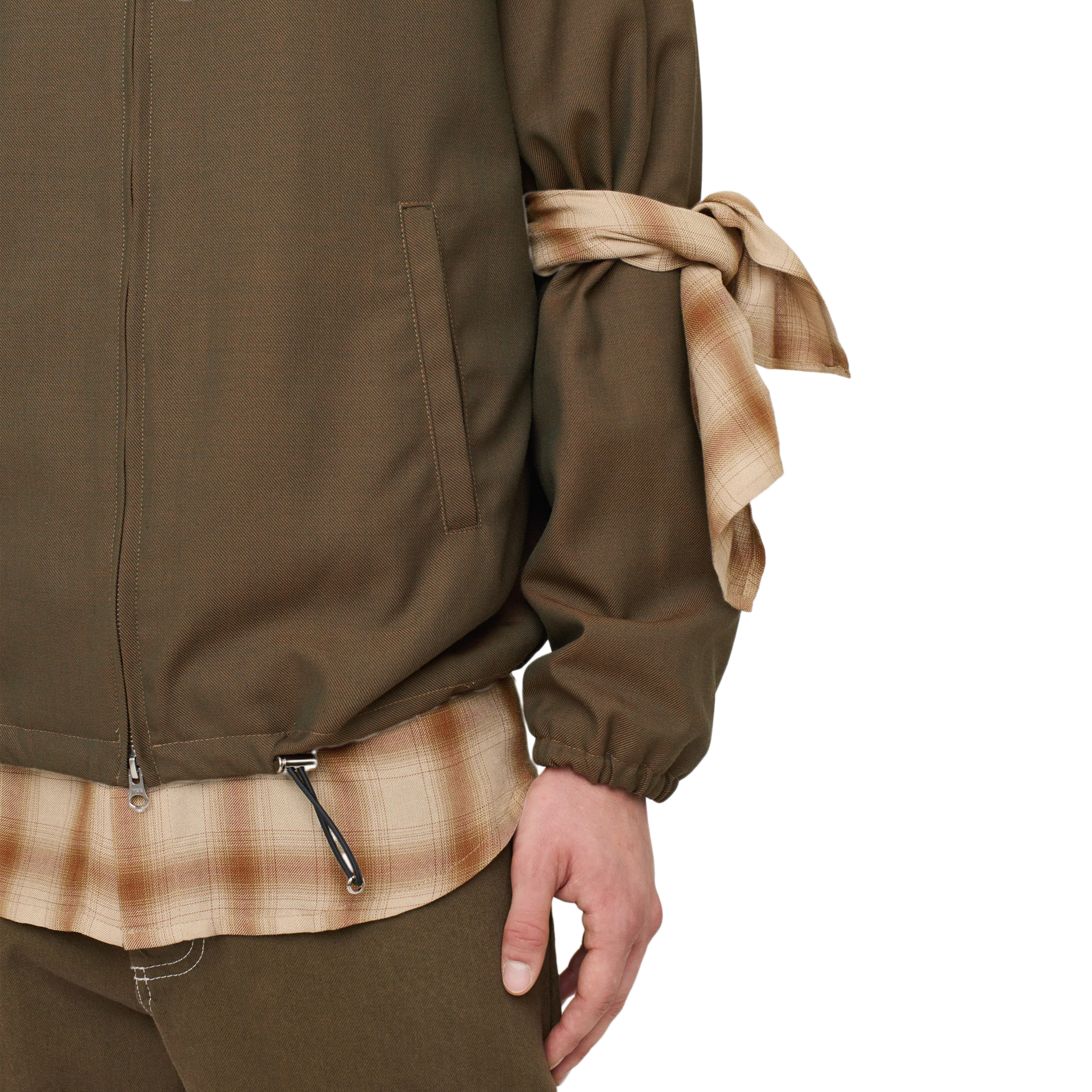 Song For The Mute Slim Coach Jacket Brown