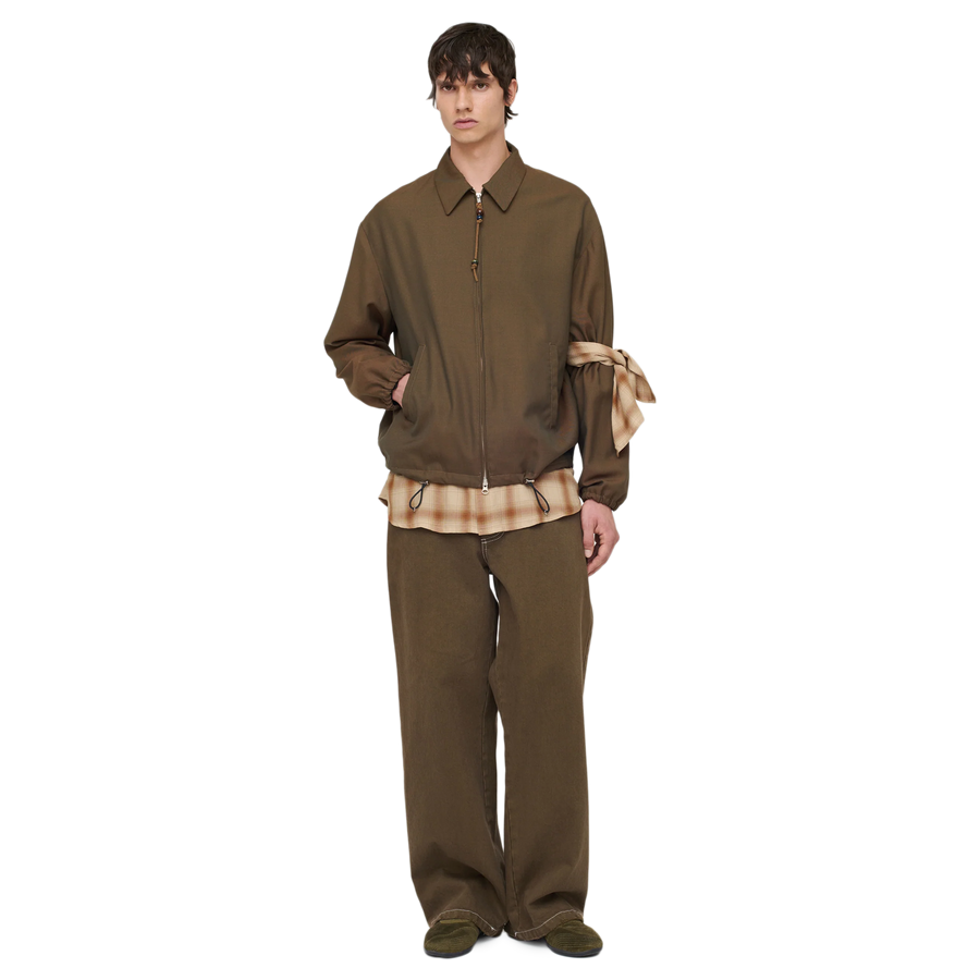 Song For The Mute Slim Coach Jacket Brown