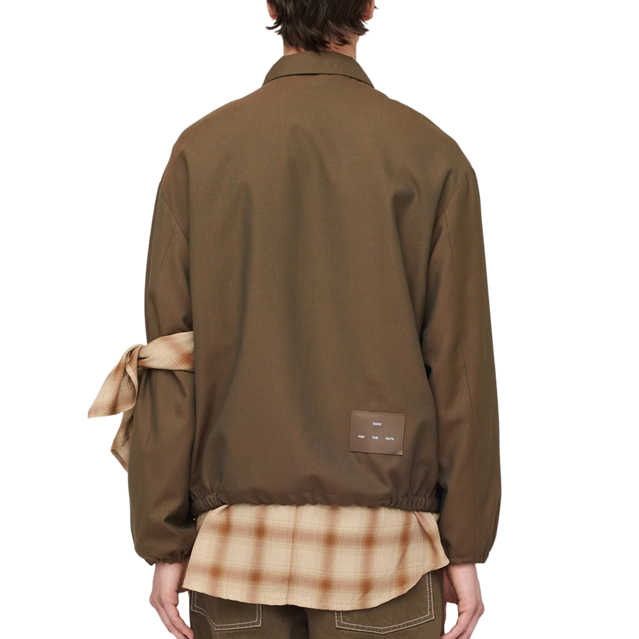 Song For The Mute Slim Coach Jacket Brown