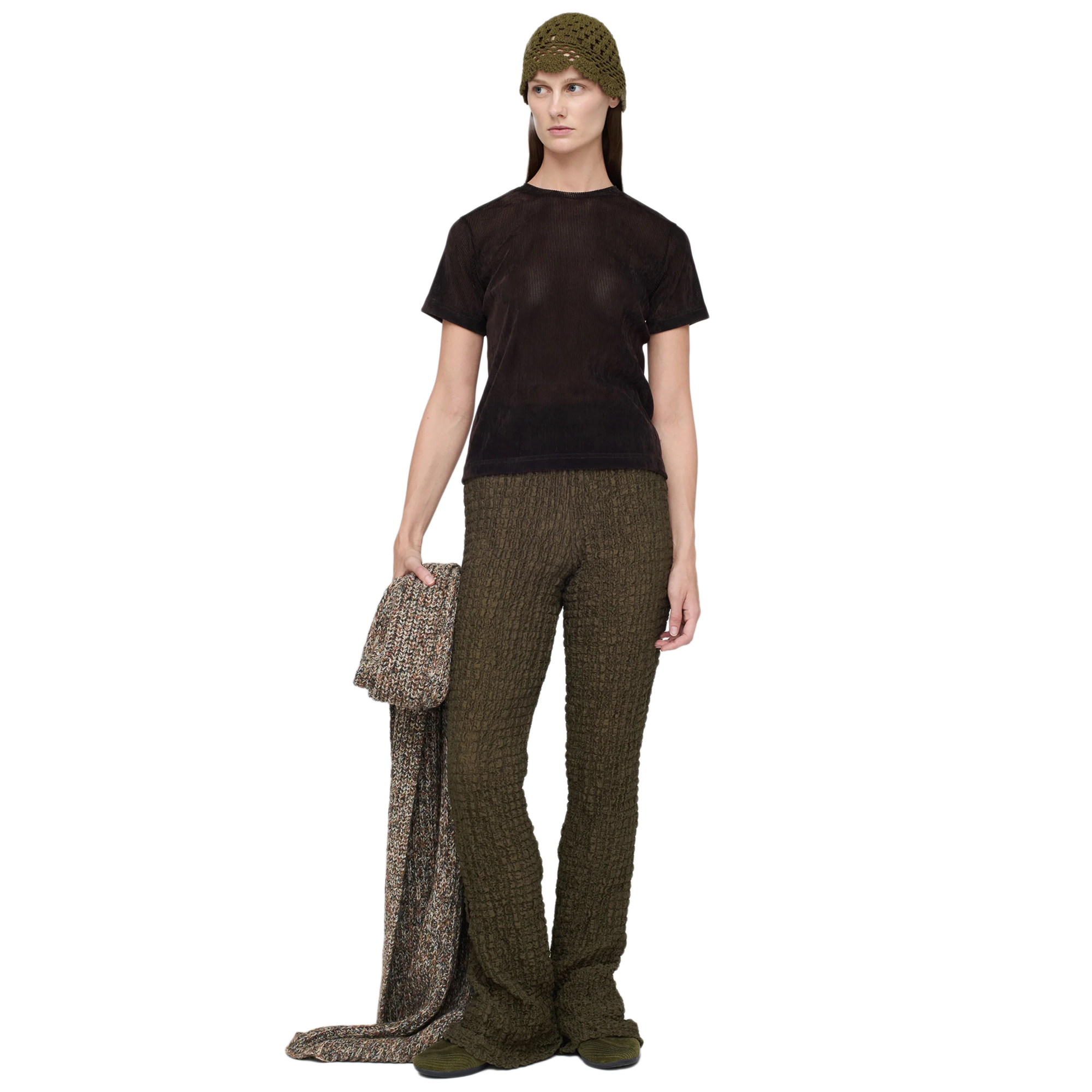 Song For The Mute Women's Slim Tee Brown