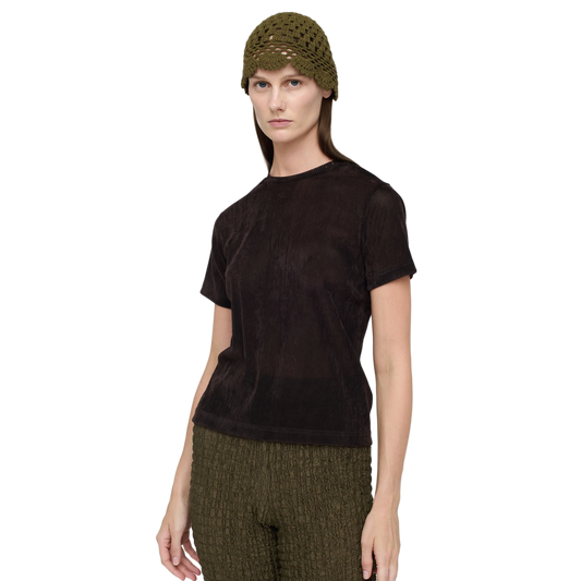 Song For The Mute Women's Slim Tee Brown