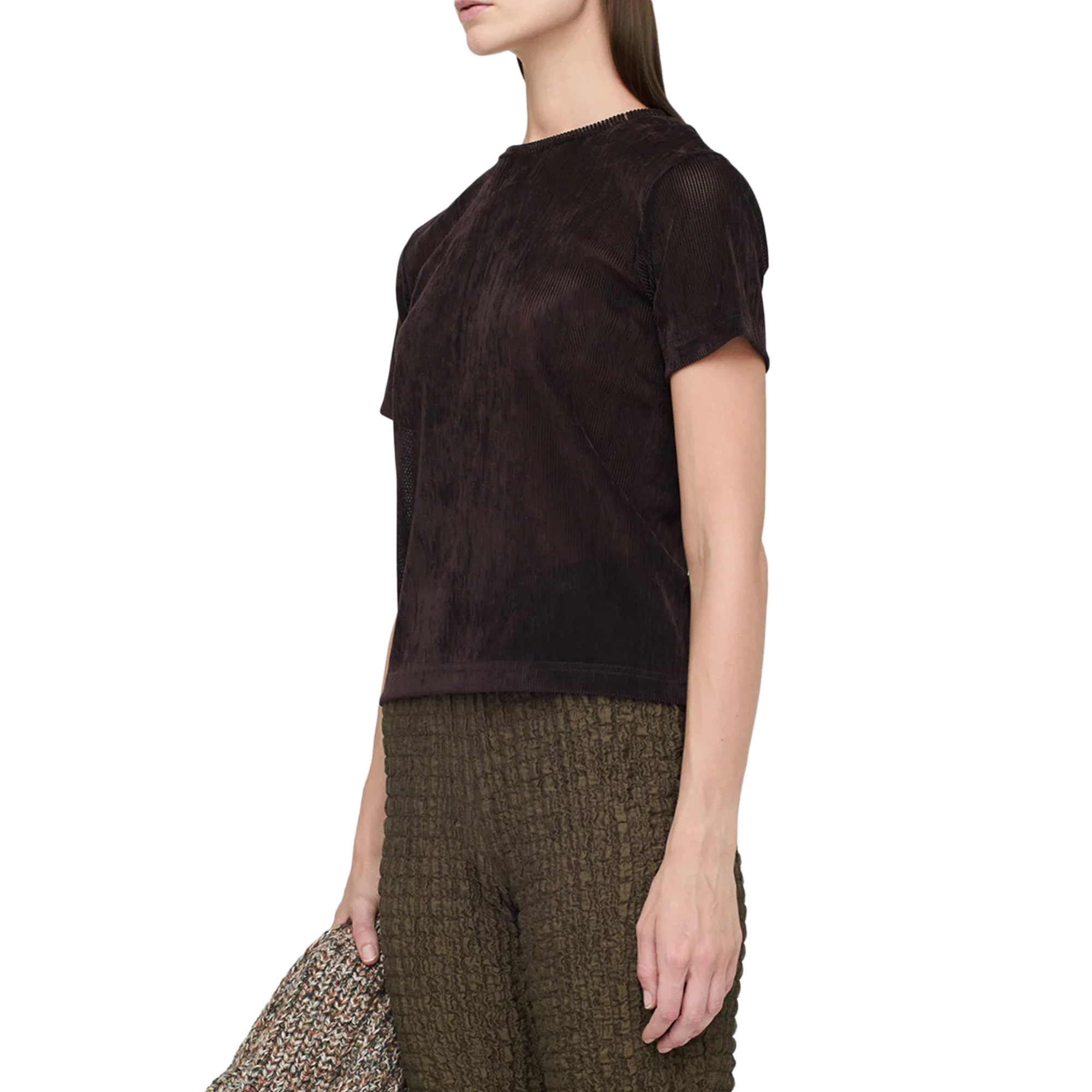 Song For The Mute Women's Slim Tee Brown