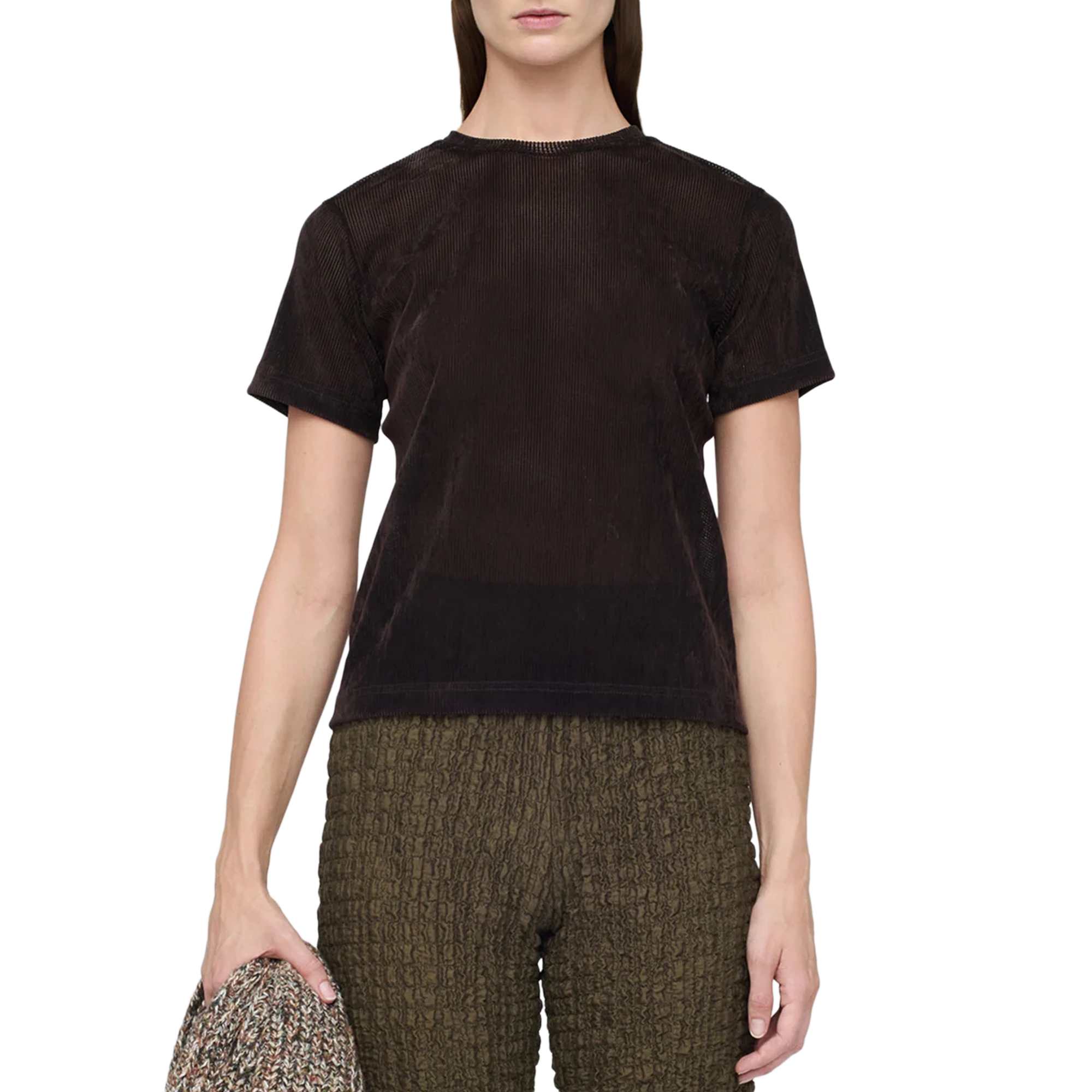 Song For The Mute Women's Slim Tee Brown