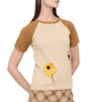 Song For The Mute Women's "Flower" Raglan Slim Tee Nude