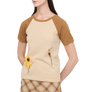 Song For The Mute Women's "Flower" Raglan Slim Tee Nude