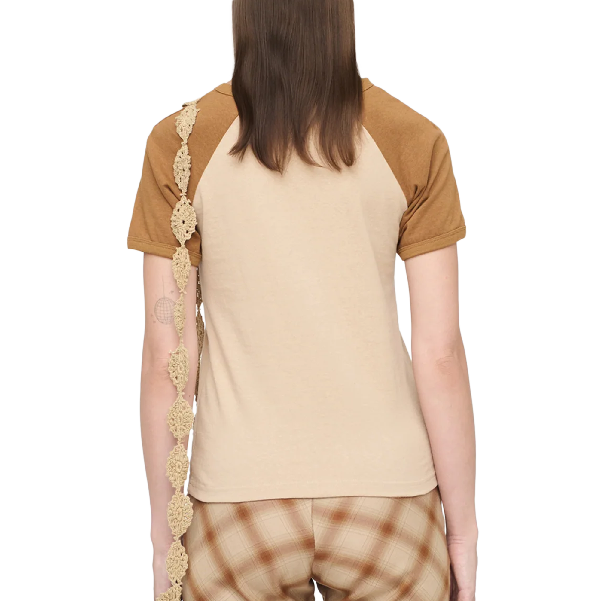 Song For The Mute Women's "Flower" Raglan Slim Tee Nude