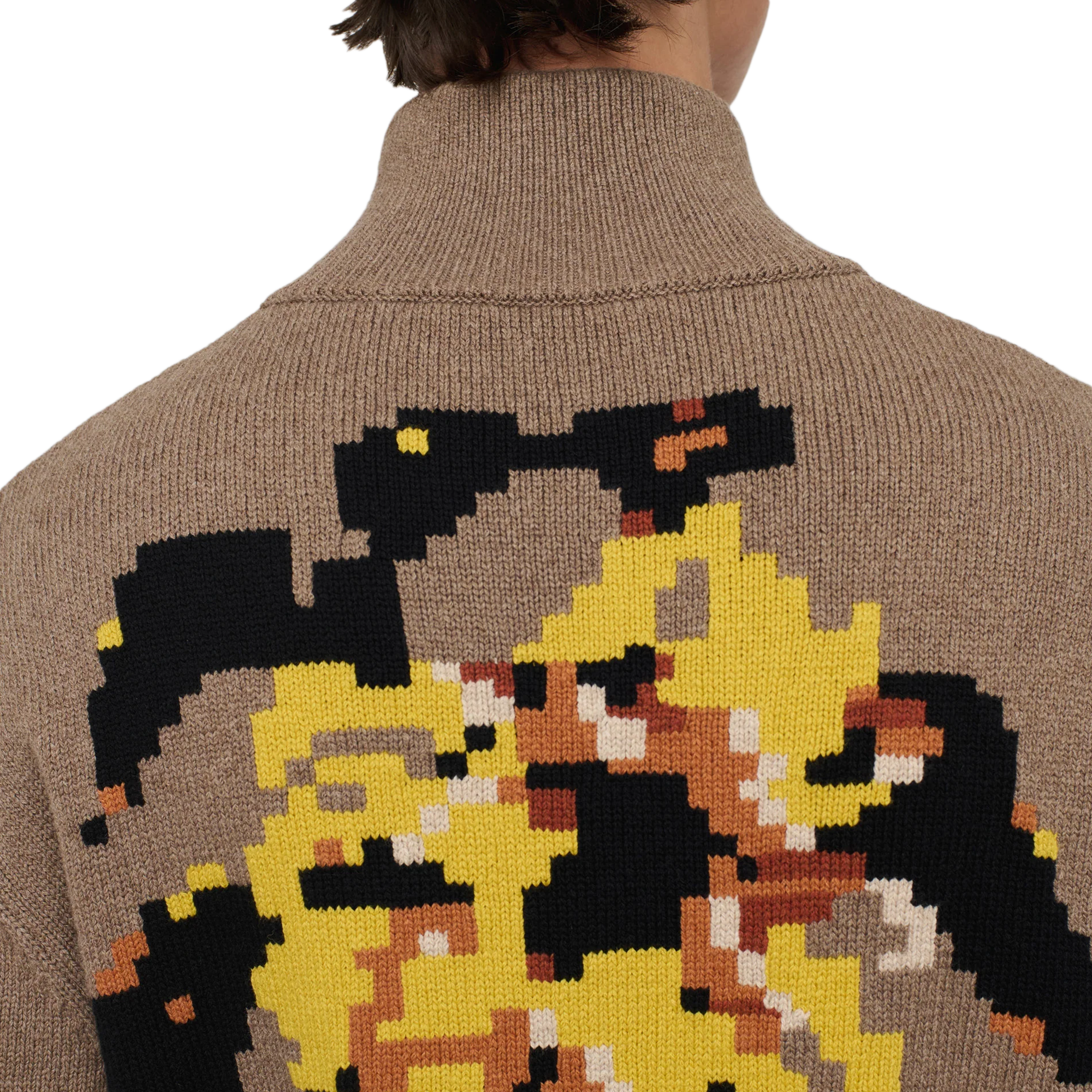 Song For The Mute Zip Up Funnel Cardigan Khaki