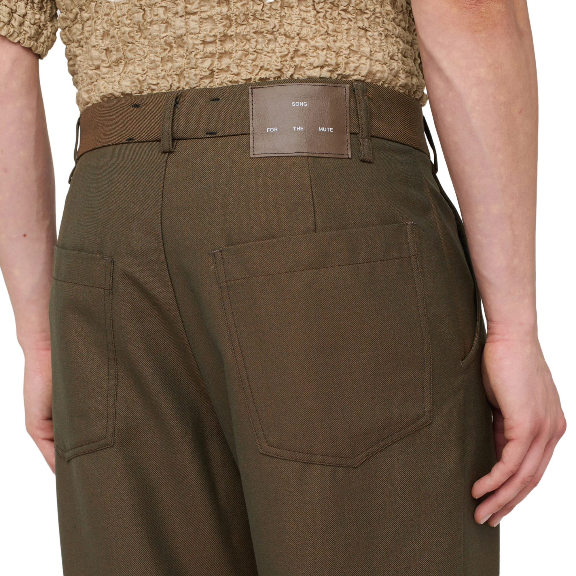 Song For The Mute "Flower" Loose Pleated Pant Brown