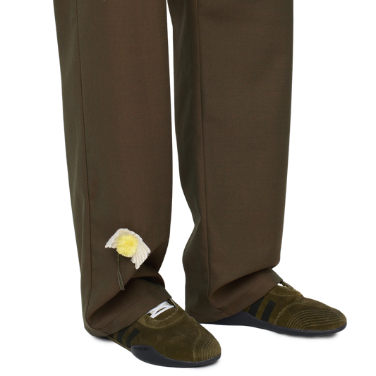 Song For The Mute "Flower" Loose Pleated Pant Brown